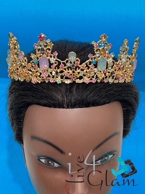 Multicolour Crown Crystals Tiara