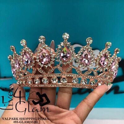 Tiara Pink Crystals Crown