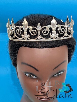 Silver Men Pattern Crown