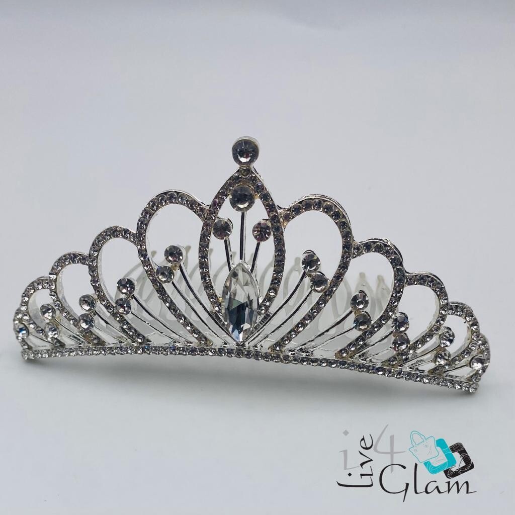 Large Children Comb Tiara Clear