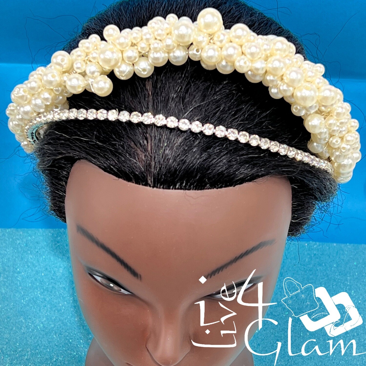 Cluster Pearl w/ Tennis Chain Headband
