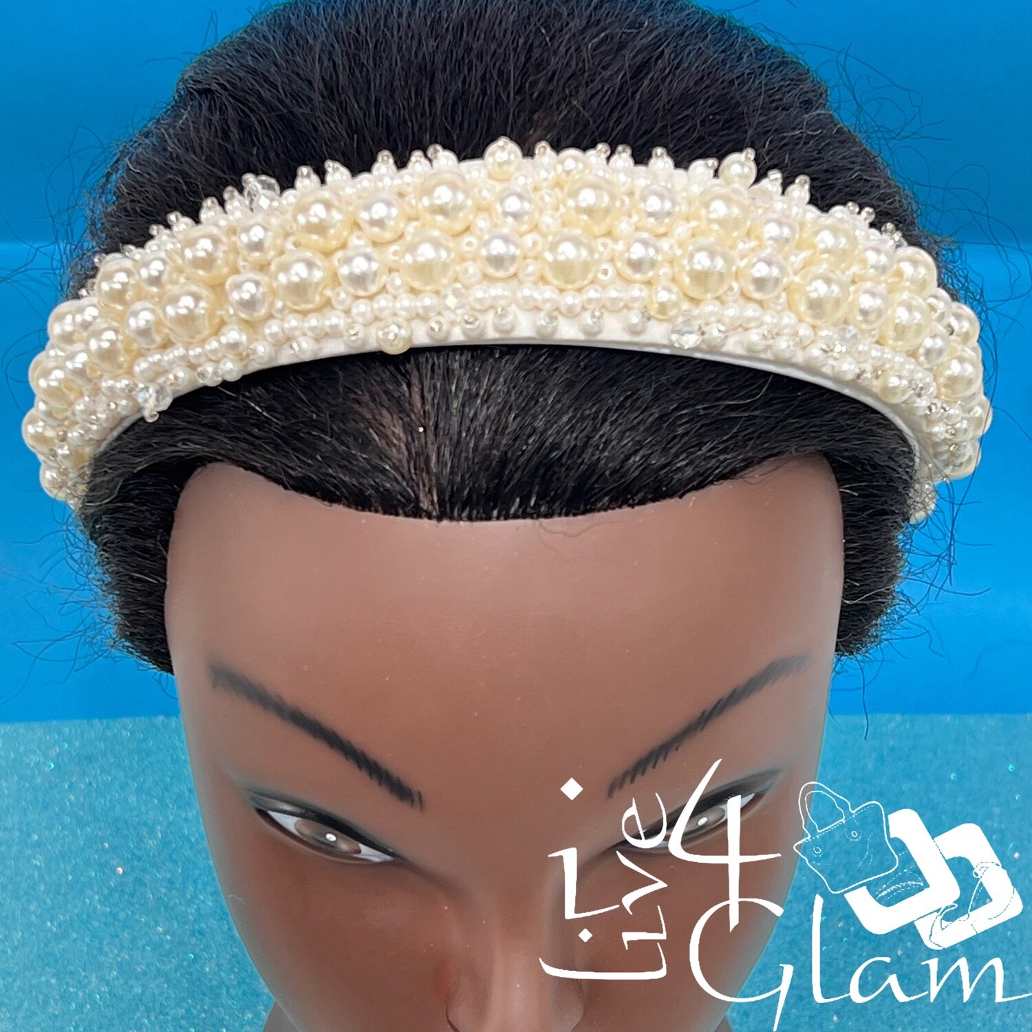 Fabric Cluster Pearl Headband