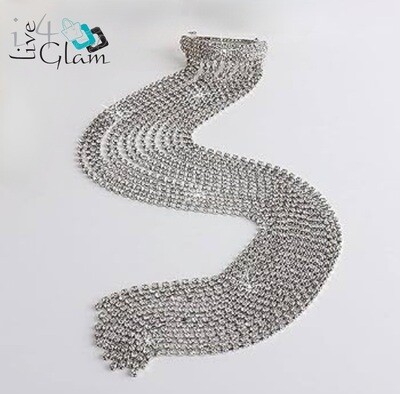 Fancy Rhinestone Tassel Hair Clip