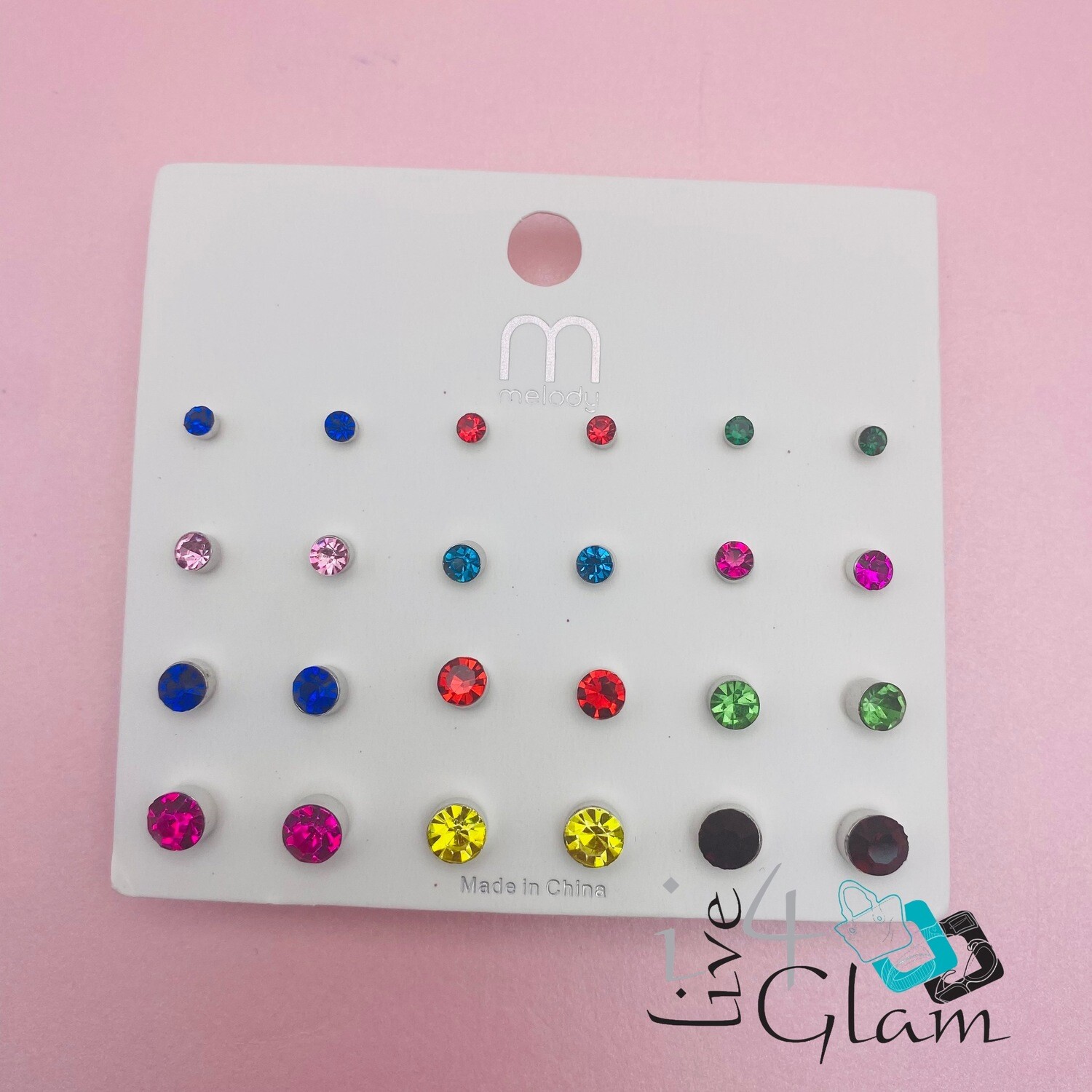 Multicolor 12pcs Stud Earring Set