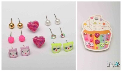 Cupcake Cat 7pc  Earring Set