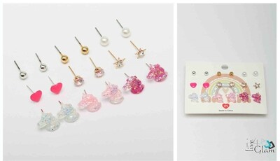 Unicorn Stopper 9 pcs Earring Set