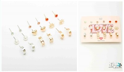 Love M 9 pcs Earring Set