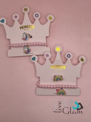 Princess Collection Ring Bracelet Set 