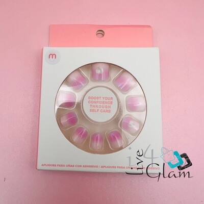 Kids Pink White Nail Sticker