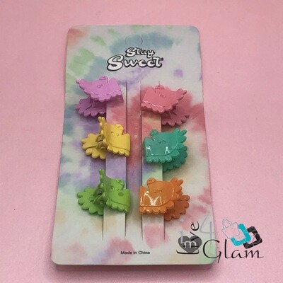 6pk Unicorn Claw Clip
