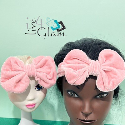 Mother Daughter Pink Velvet Headband