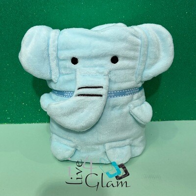 Jack and Friends Cuddly Blue Elephant Blanket
