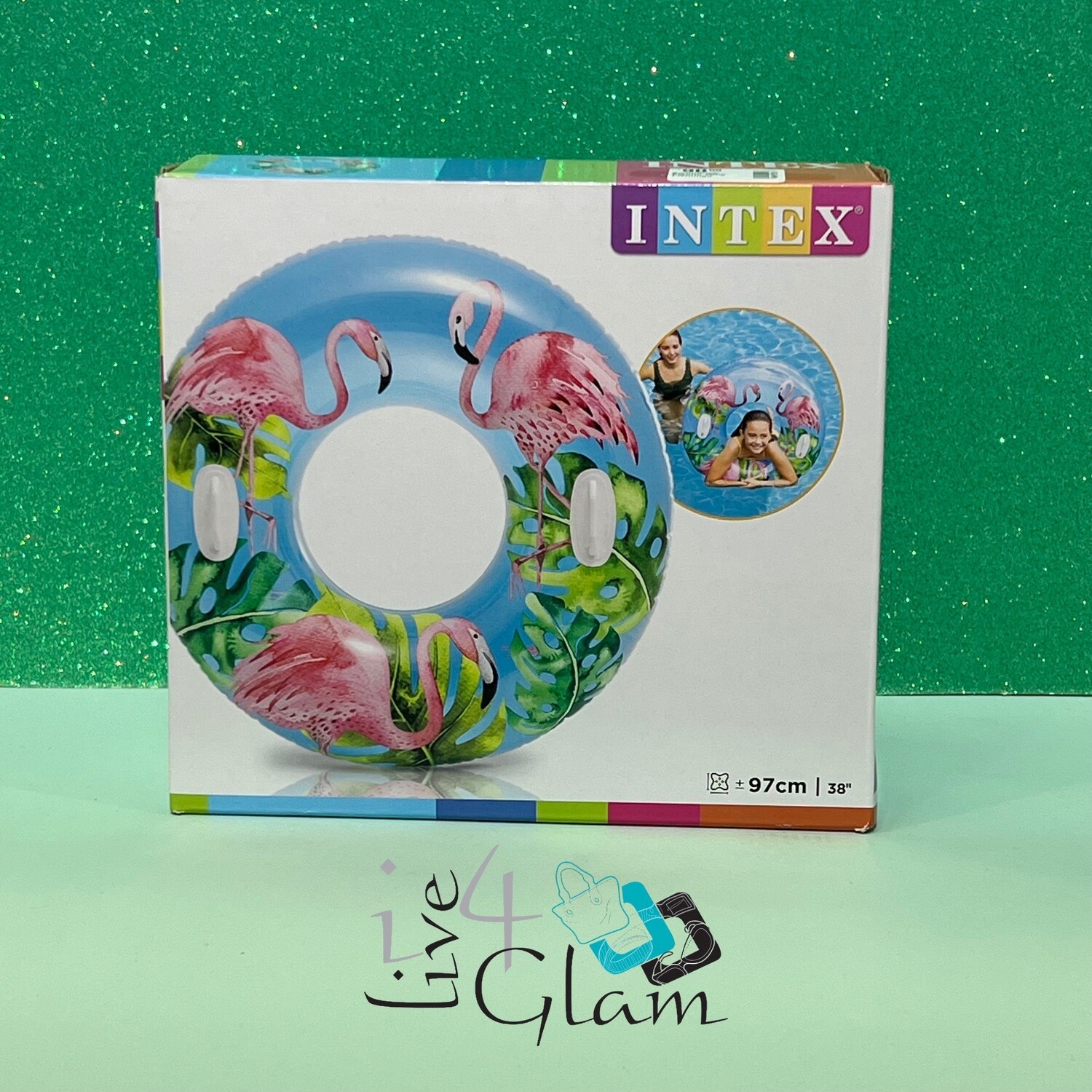 Swimming Floatie Ring, Color: Flamingo