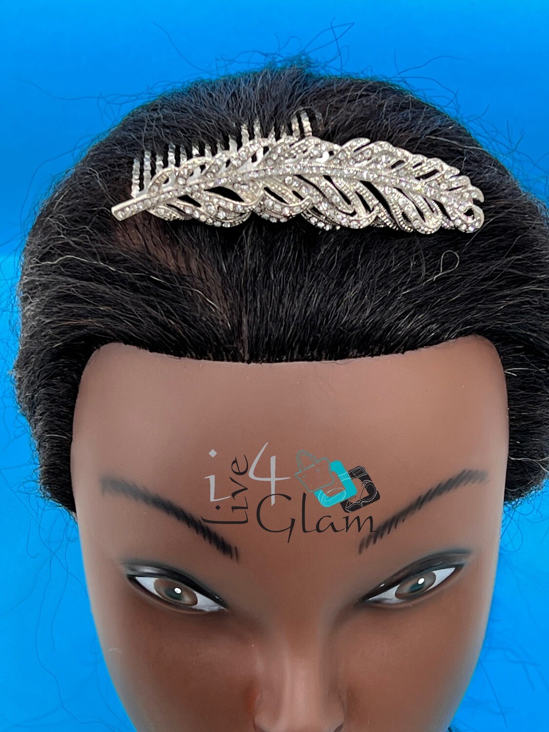 Crystal Leaf Hair Comb