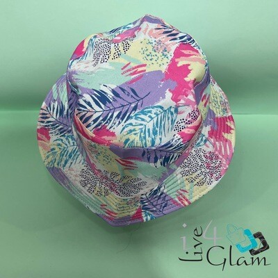 Tropical/ Black Reversible Bucket Hat