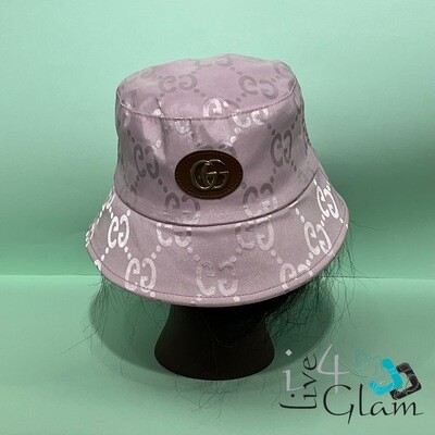 Fancy Pink Gucci Style Fashion Bucket Hat