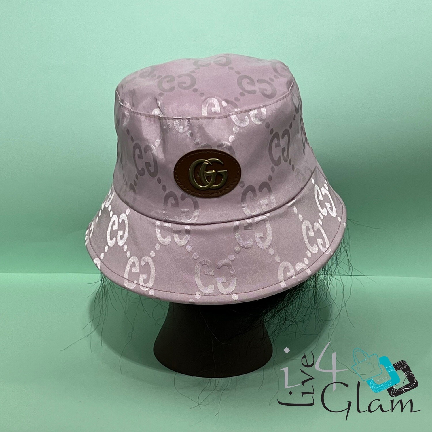 Fancy Pink Gucci Style Fashion Bucket Hat