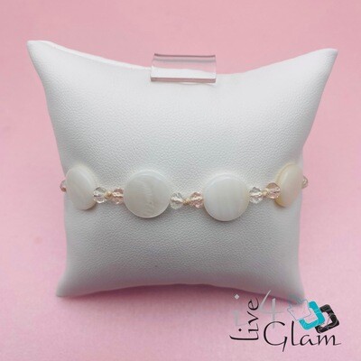 Flat Pearl String Bracelet