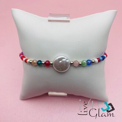 Beaded Single Pearl String Bracelet
