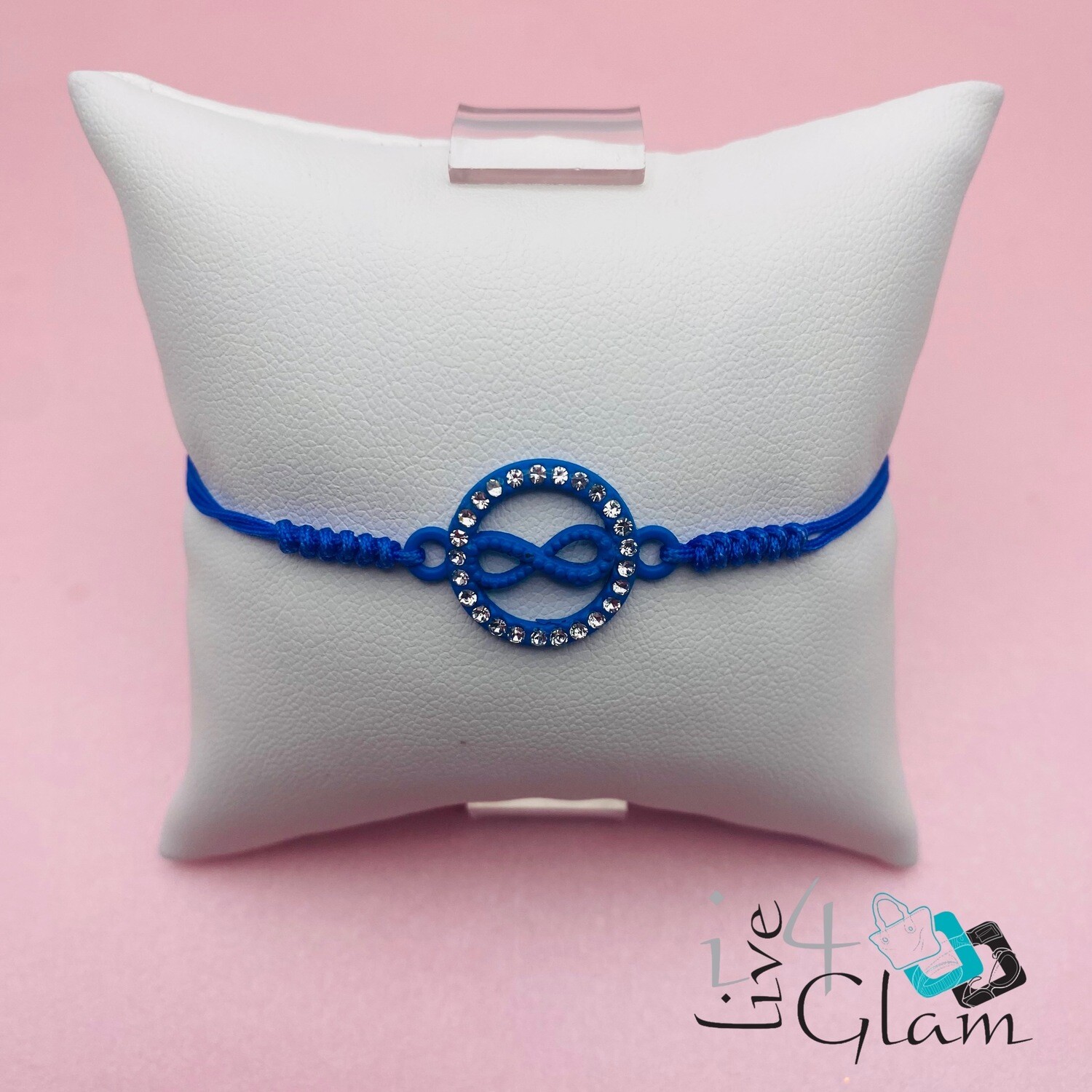 Infinity Pull String Bracelet, Color: Blue