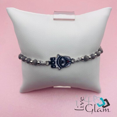 Bead Pull String Hamsa Hand Bracelet