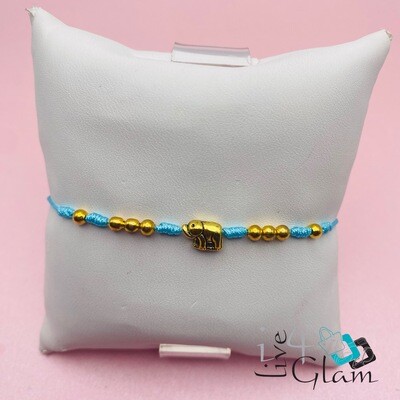 Elephant Blue Pull String DZ Bracelet