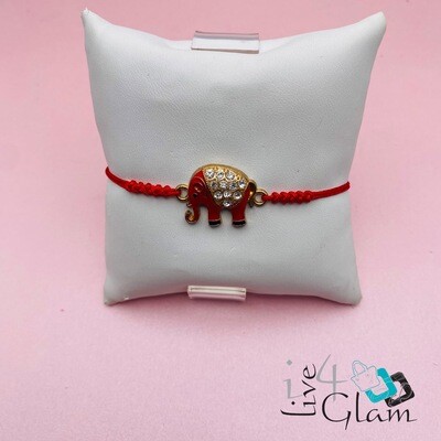 Cz Elephant String Bracelet 