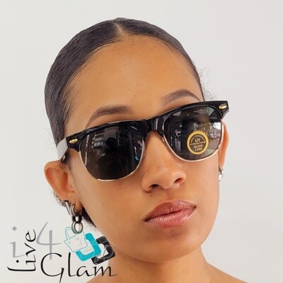 Black and Gold UV Sunglasses