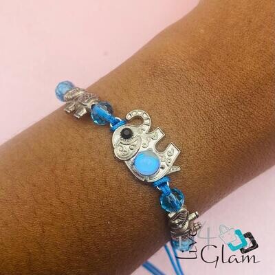 Elephant Coloured Stone String Bracelet