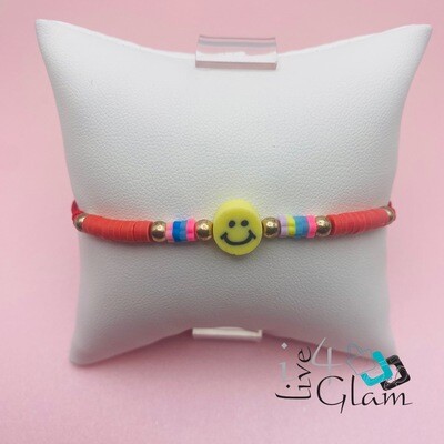 Smiley Face Pull String Bracelet