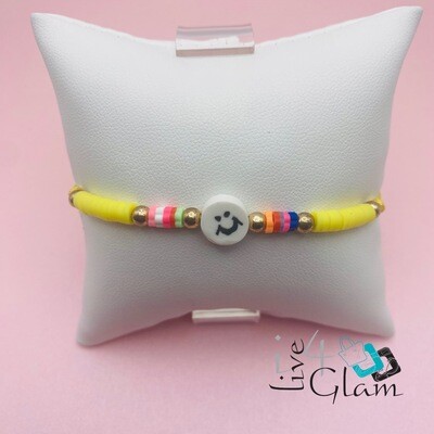 Smiley Face Pull String Bracelet