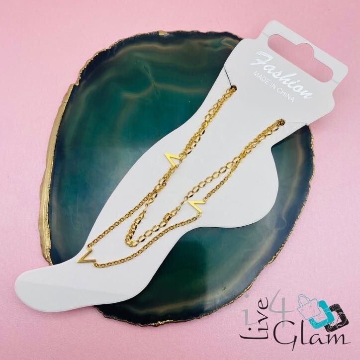 Stainless Steel V Anklet