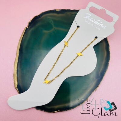 Stainless Steel Lightning Bolt Anklet