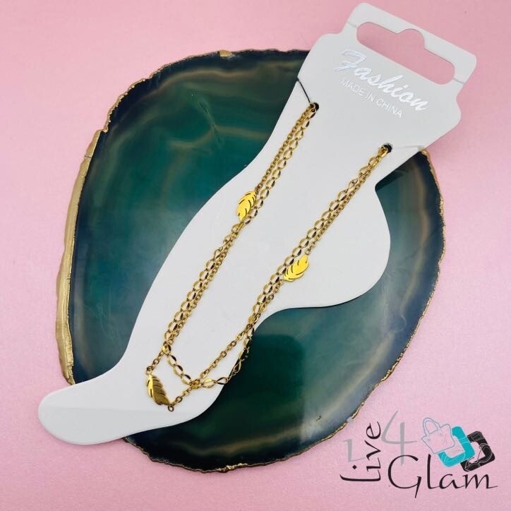 Stainless Steel Feather Anklet