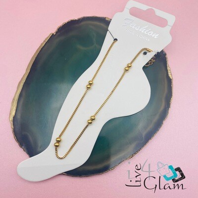 Stainless Steel Double Ball Anklet