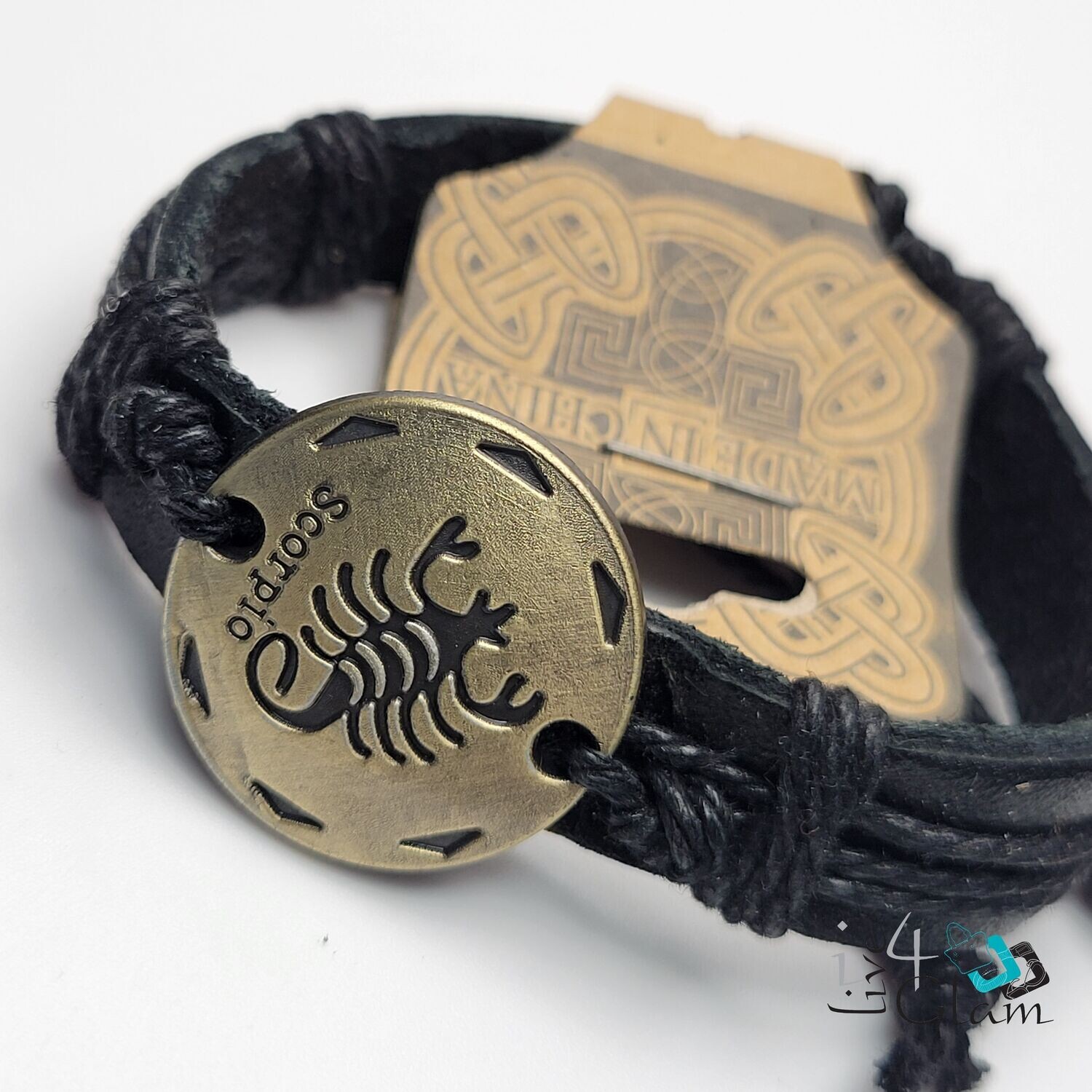 Horoscope Leather Bracelet, Style: Scorpio