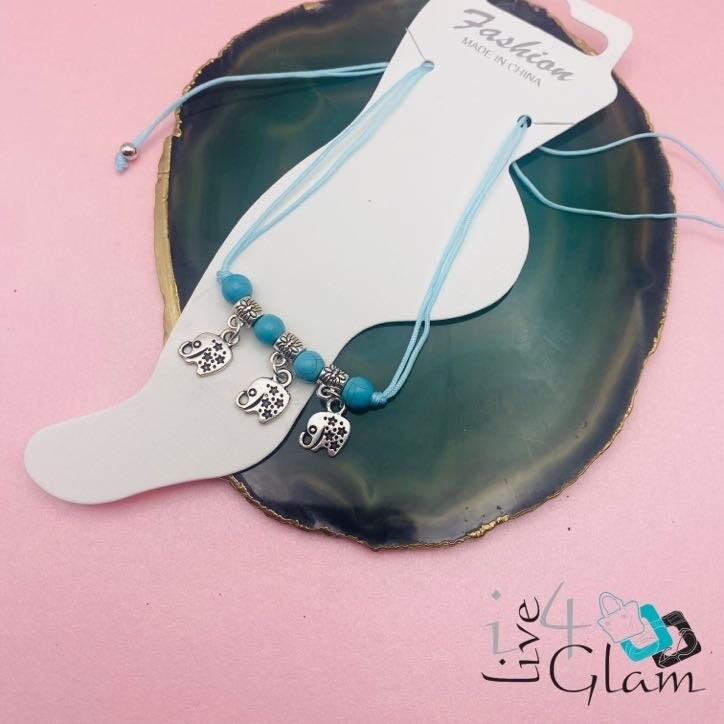 Elephant  Charm String Anklet