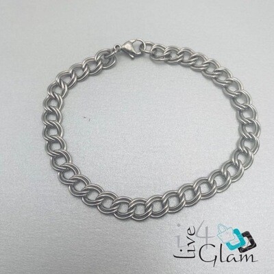 Stainless Steel Curb Bracelet 8&quot;