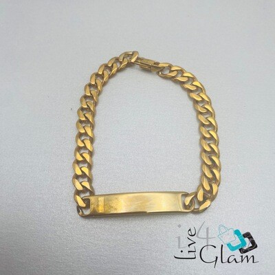 Stainless Steel Curb Link ID Hand Band