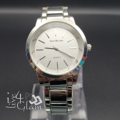 Silver Women&#39;s CZ/Side Watch