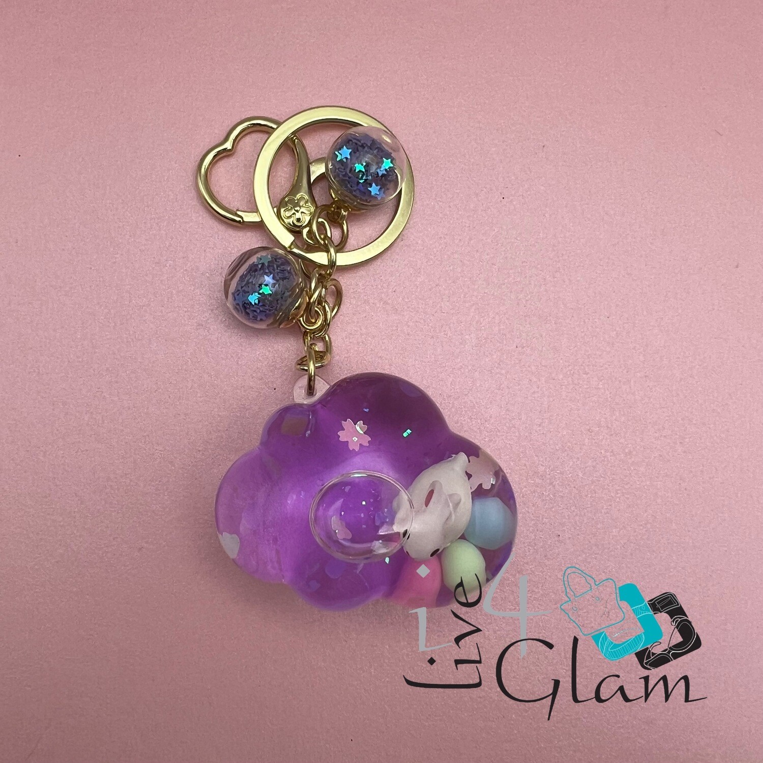 Cloud Key Chain Purple