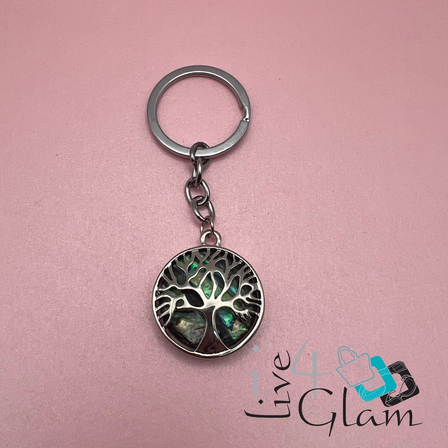 Abalone Tree of Life Key Chain