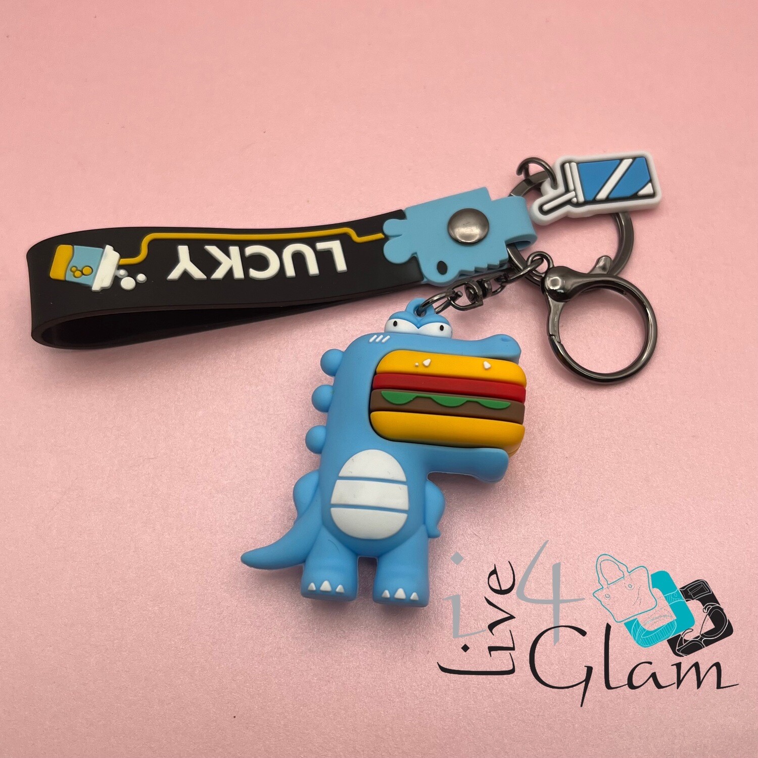 Alligator Key Chain, Color: Blue