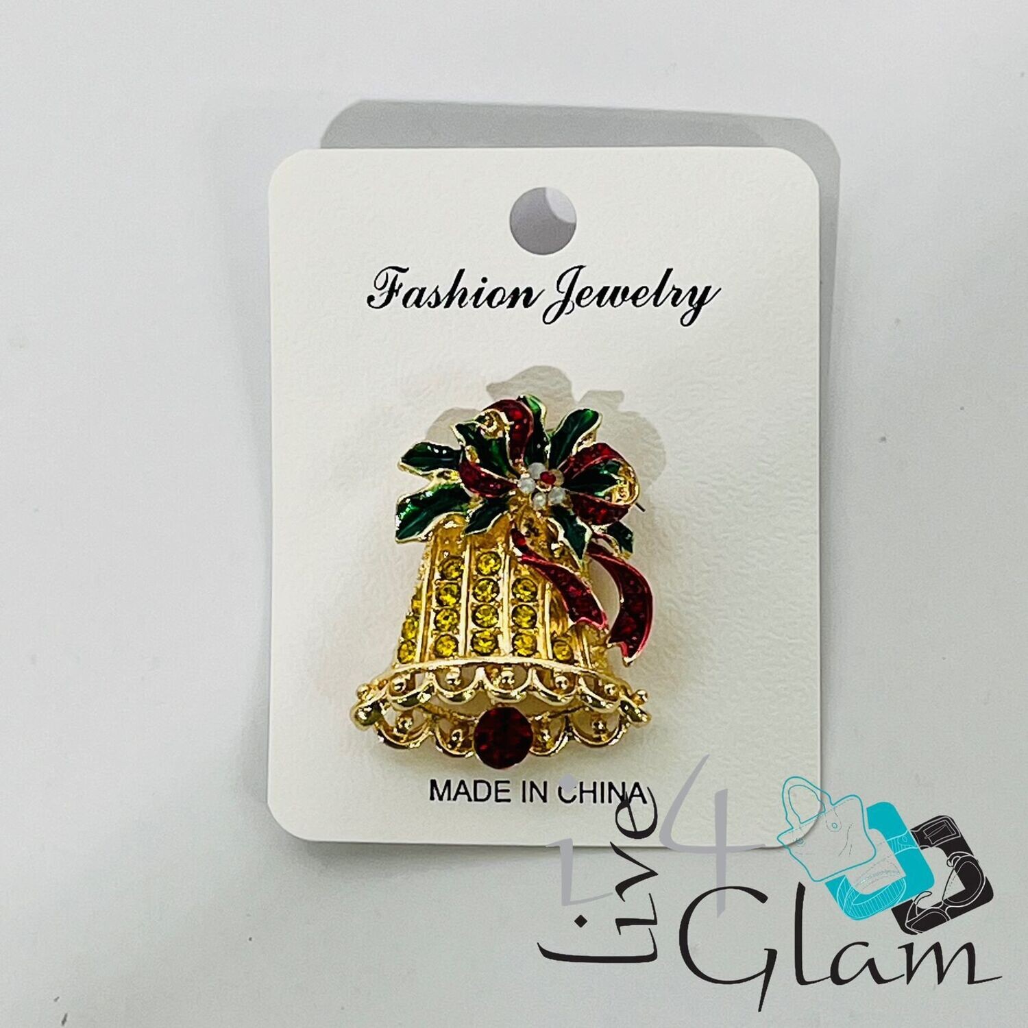 Bell w Ribbons Broach