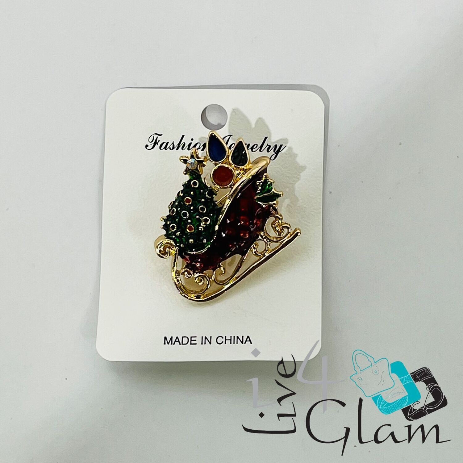 Santa's Sleigh Broach