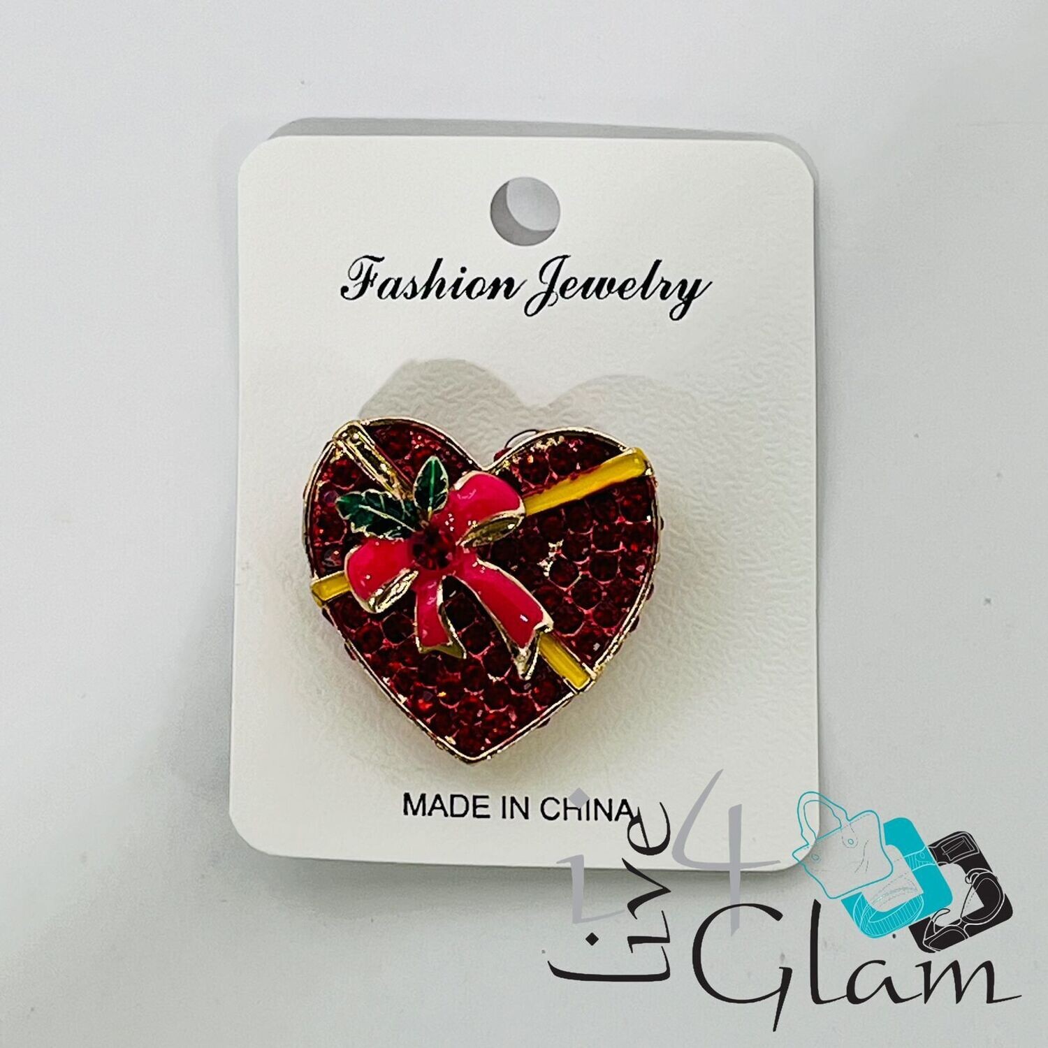 Heart Gift Box Broach
