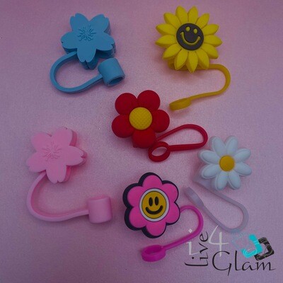 Silicone Flower Straw Cover