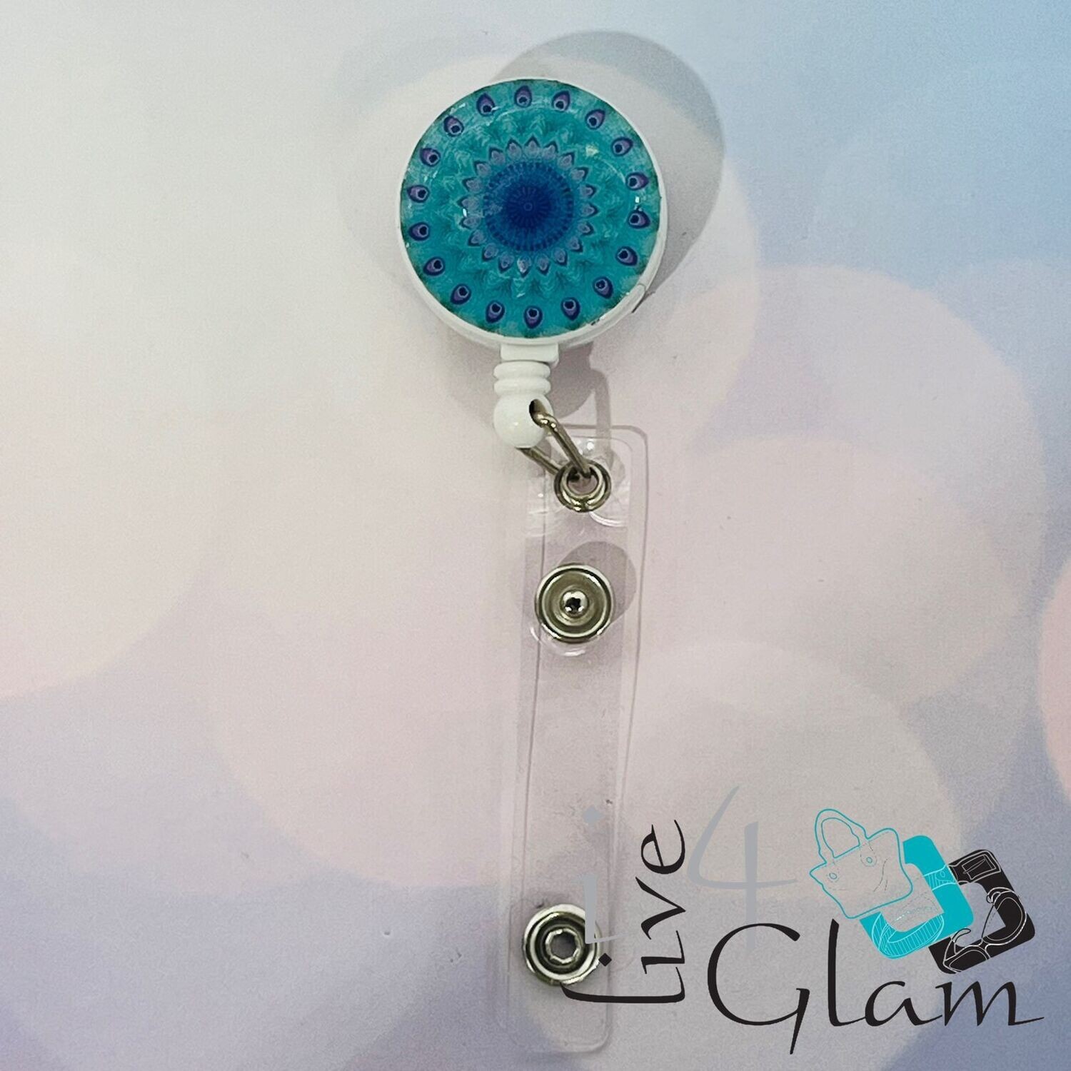Retractable Badge Clip Peacock
