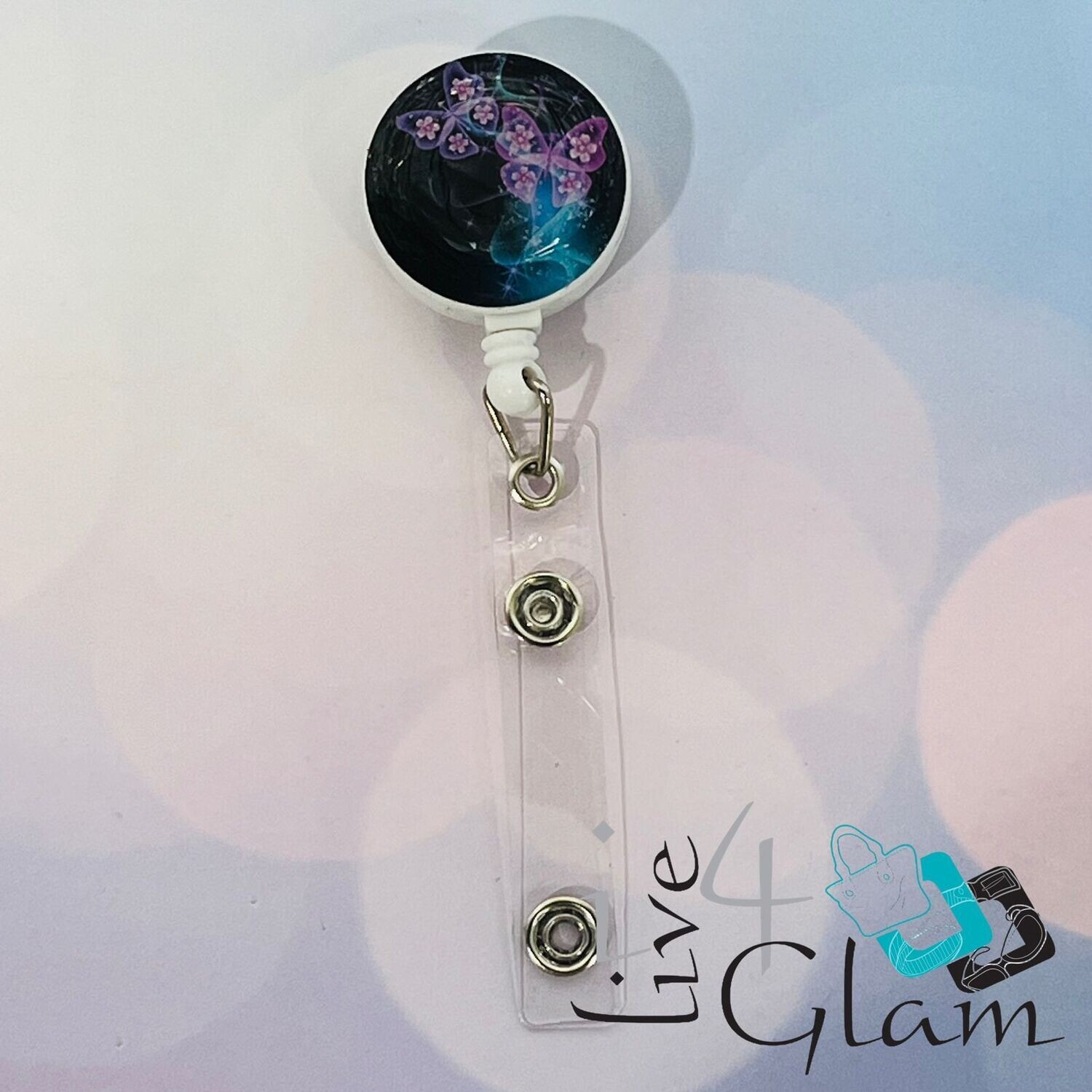 Retractable Badge Clip Butterfly