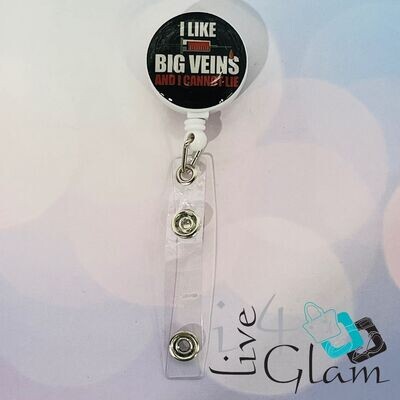 Retractable Badge Clip I Like Big Veins